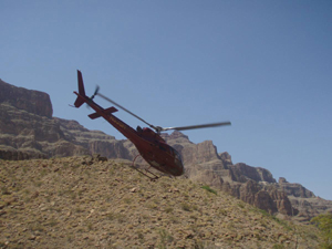 Helicopter in Grand Canyon west Arizona