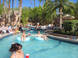 Tubing Lazy river at MGM grand, Las Vegas Strip