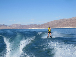 Waterskiing at Lake Mead in Las Vegas