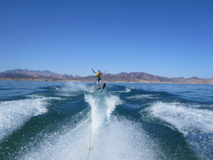 Waterskiing at Lake Mead in Las Vegas